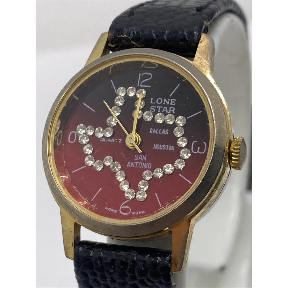 Vintage Texas Lone Star Watch Womens Works New Battery